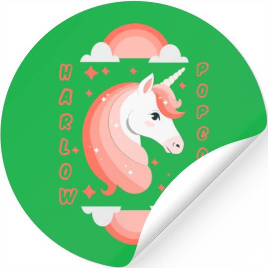 Harlow And Popcorn Merch Popcorn The Pony Stickers