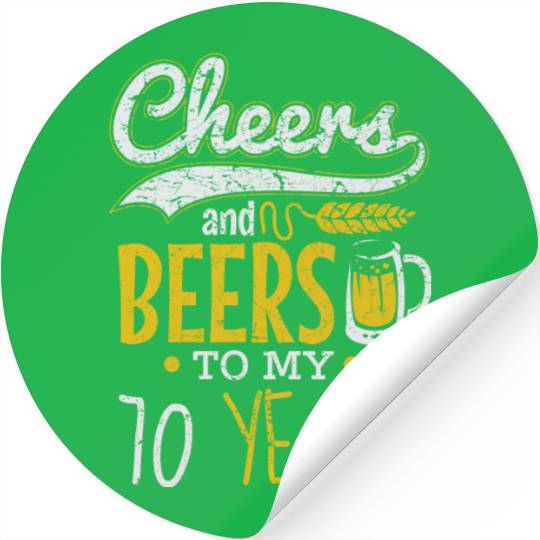 Cheers and Beers 70th Birthday Gift Idea Stickers