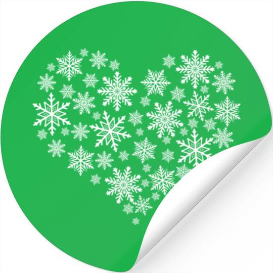 Adorable Snowflakes - Heart Stickers