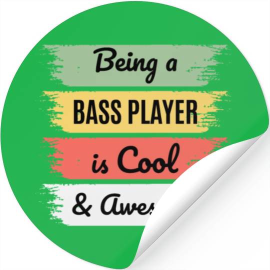 Bass Guitar Player Music Musician Bassist Funny Stickers