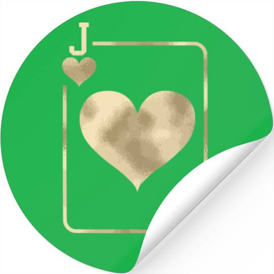 Jack Of Hearts Playing Card Halloween Costume Glam Stickers