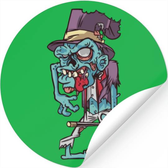 Old zombie magician Old zombie magician inspiratio Stickers