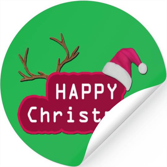happy Christmas Stickers