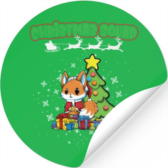 Christmas Squad X-Mas Animals Family Matching Xmas Stickers