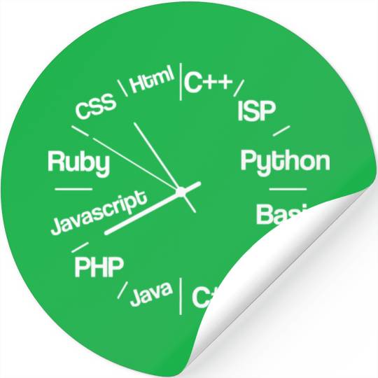 Computer Programmer Clock Programming & Coding No Stickers