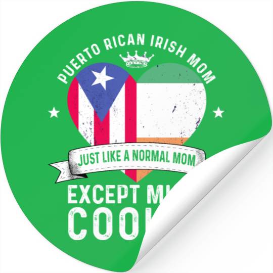 Puerto Rico Flag Ireland Mom Mothers Day Women Stickers