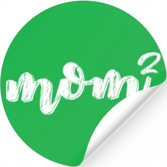 Mom Squared Floral Design Cute Mothers Day Stickers