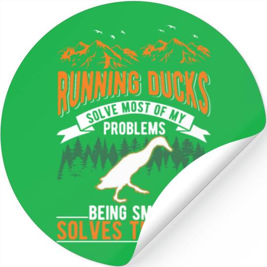 Indian Runner Gift Running Duck Stickers