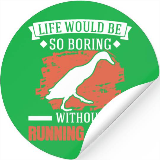 Indian Runner Gift Running Duck Stickers