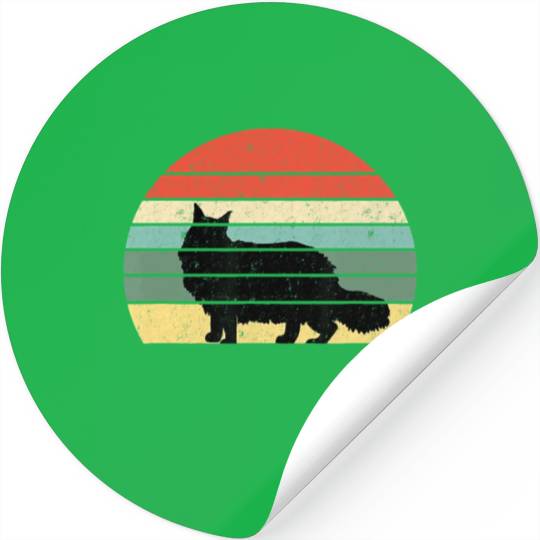 Cat Lover Gift Stickers Retro Maine Cat