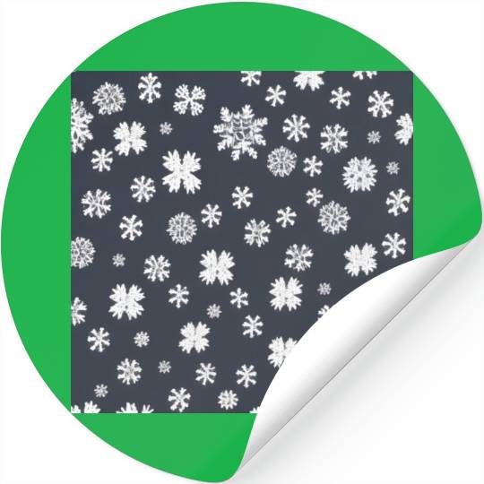 Snowflake pattern on the navy background Stickers