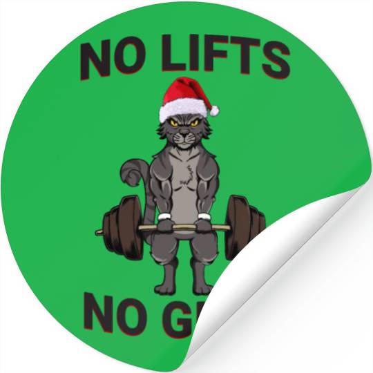 Funny No Lifts No Gifts Christmas Workout Stickers