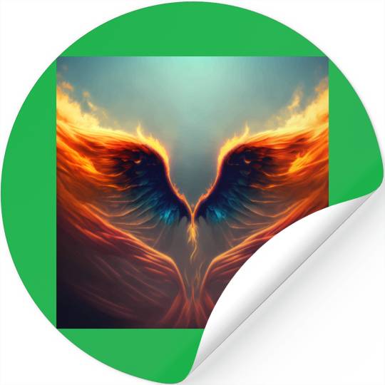 Mashup Epic Wallpaper Flaming Angel Wings Stickers