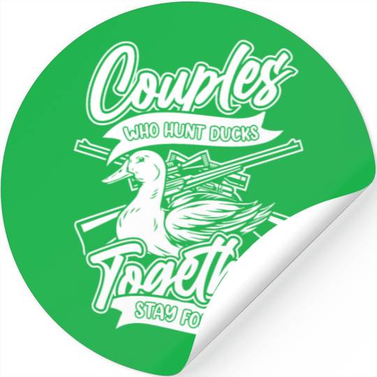 Duck Hunting Couples Stickers