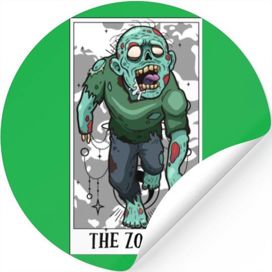 Funny The Zombie Tarot Card For Tarot Cards Stickers