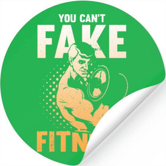you cant fake fitness Workout Gym Stickers