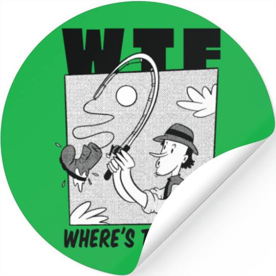WTF Where's the fish WTF Where's the fish inspirat Stickers