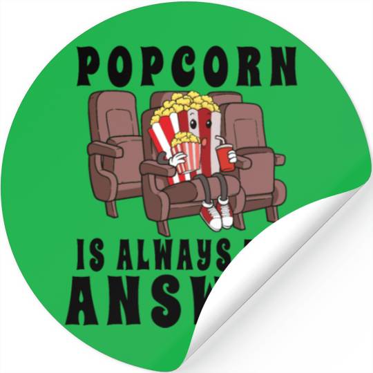 Movie Watching Cinema Popcorn Binge Watching Stickers