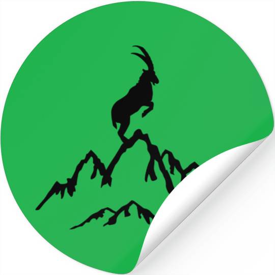 Mountain and Ibex, Mountains and Mountain goat Stickers