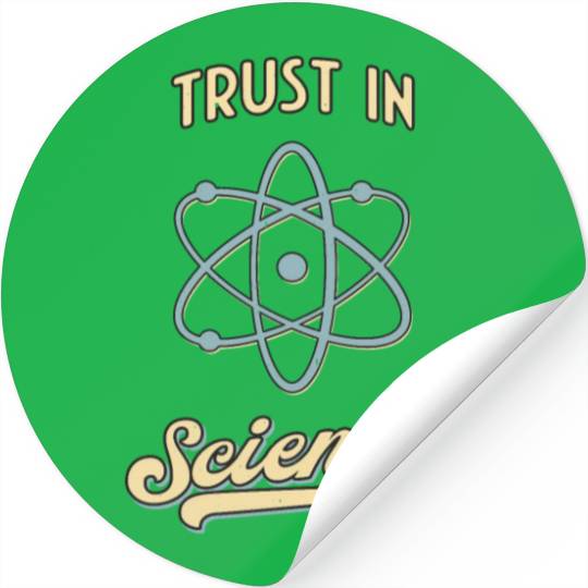 Trust In Science Physics Fun Retro Atom Stickers
