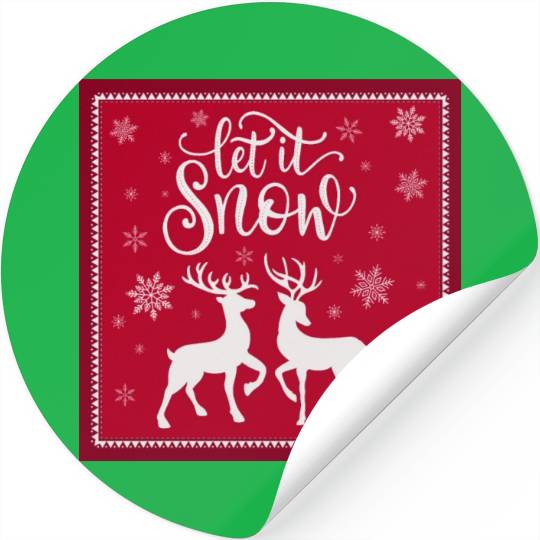 Let it snow with beautiful deer Stickers