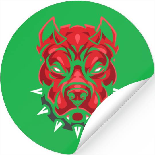 Devil pitbull dog Stickers