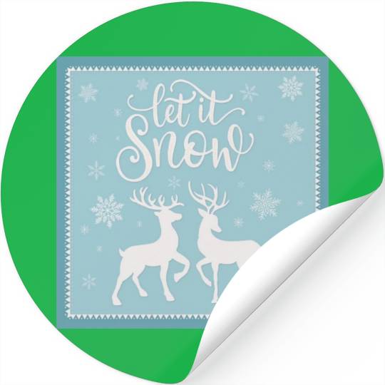 Let it snow with beautiful deer Stickers