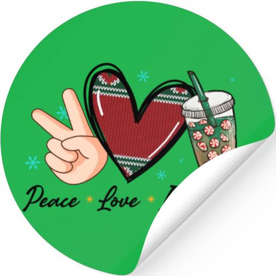 peace love iced coffee Stickers