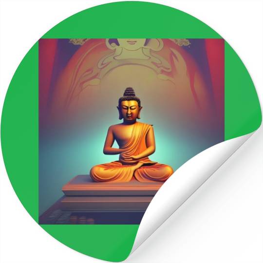 Buddha statue portrait Stickers
