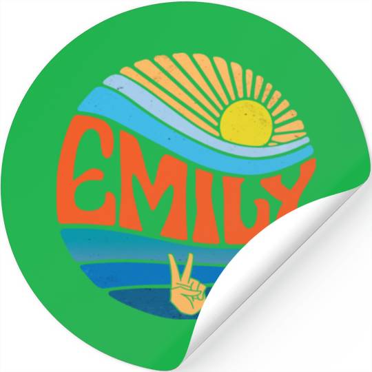 Emily Stickers Vintage Sunset Emily Groovy Tie Dye