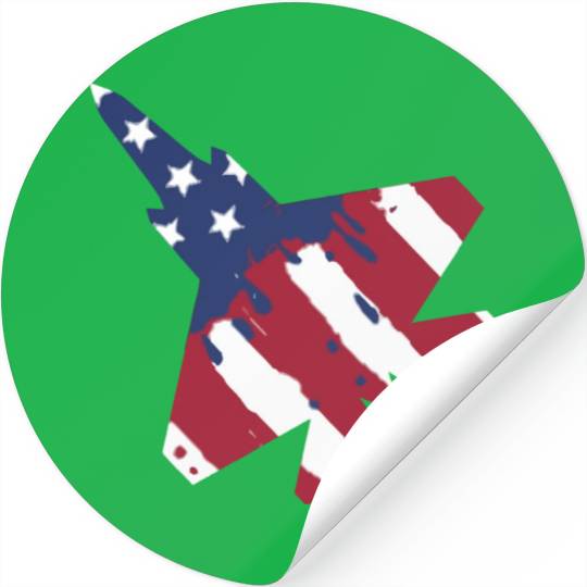 F-35 Lightning Military American Painted Flag Jet Stickers