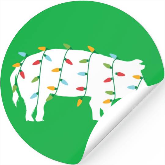 Funny Christmas For Animal Lover Christmas Lights Stickers