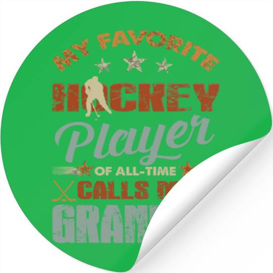 My Favorite Hockey Player Call Me Grandpa-Christma Stickers