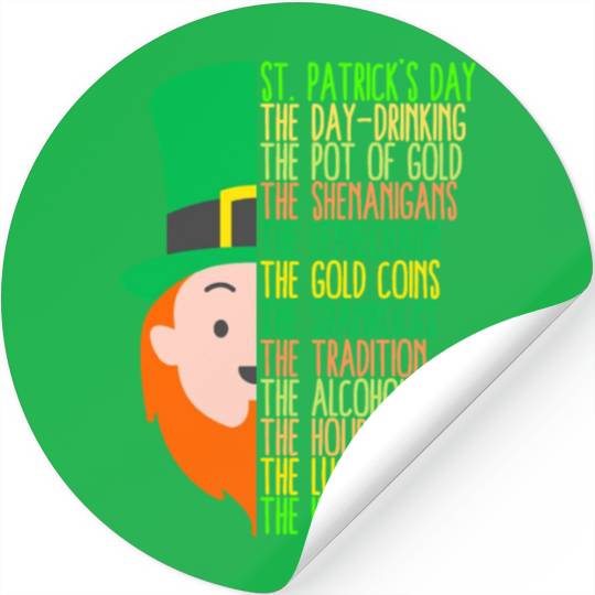 St Patrick's Day Drinking Shenanigans Irish Stickers