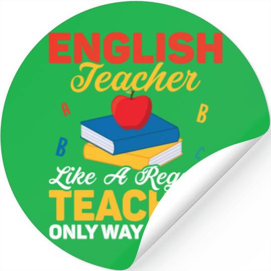 English Teacher Like A Regular Teacher Grammar Lan Stickers
