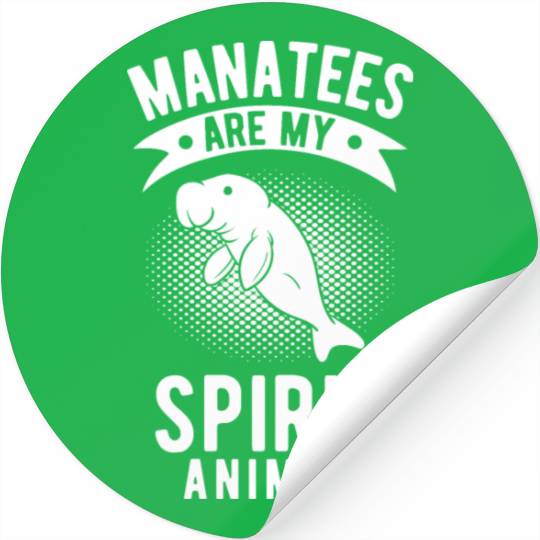 Manatees Are My Spirit Animal His & Her Gift Stickers