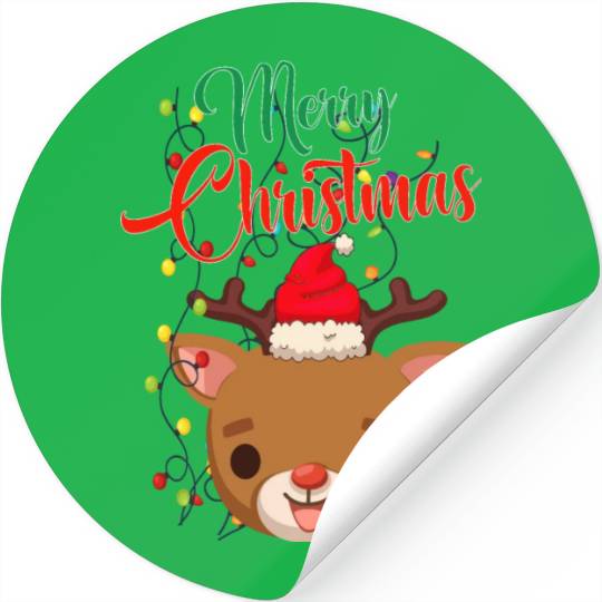 merry christmas funny deer Stickers