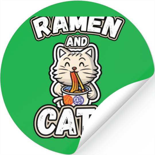 Ramen and cats Stickers