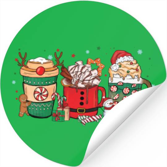 Christmas Hot Chocolate Cup Stickers