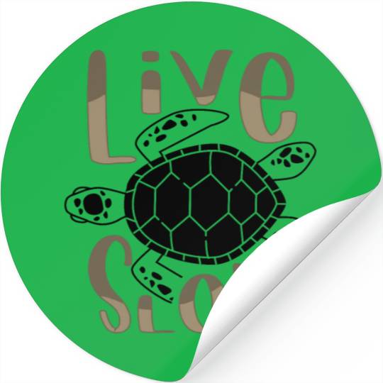 Relax and Live Slow Sea Turtle Beachy Vacation Stickers