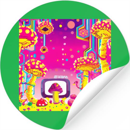 Psychedelic Video Game Fantasy World Stickers
