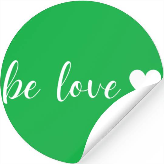 Be Love White Heart Stickers