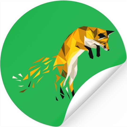 Geometric Art Nature Fox Cool Cute Graphic Art Gif Stickers