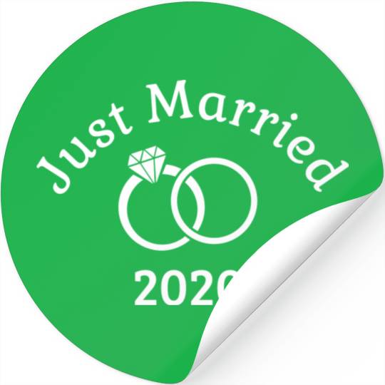 Matching Couple Bride Groom Newlywed Just Married Stickers