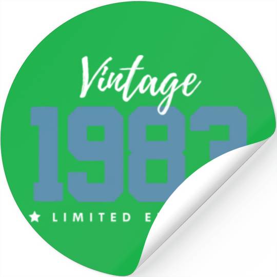 40 Years Vintage 1983 Retro 40th Birthday Stickers
