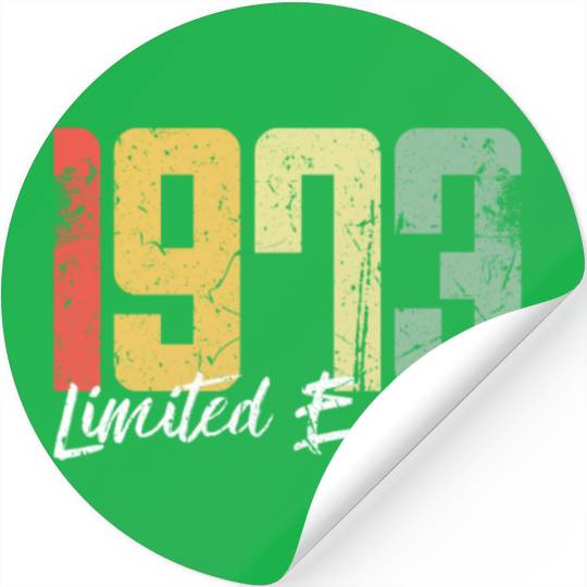 50 Years Vintage 1973 Retro 50th Birthday Stickers