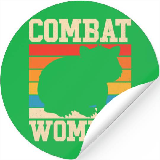 Combat Wombat For A Wombats Lover Stickers