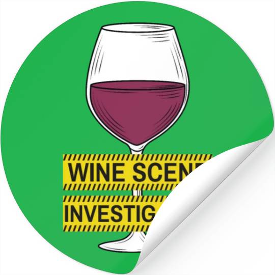 Wine Scene Investigator True Crime Lover Stickers