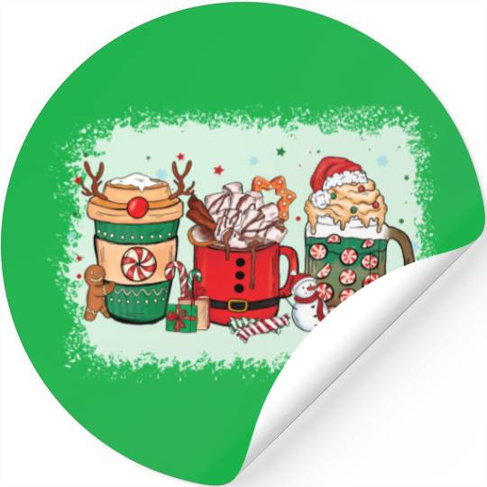 Christmas Hot Chocolate Cup Stickers