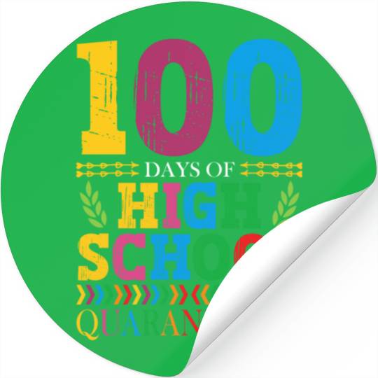 100 Days Of High School Quaran-teens Masked Stickers